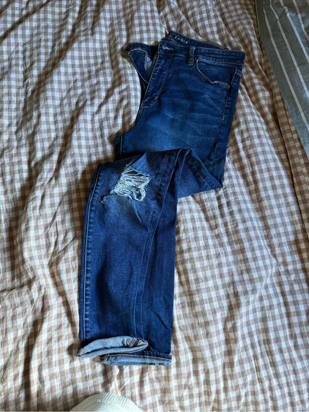 American Eagle Outfitters Dark Blue Straight Leg Jeans